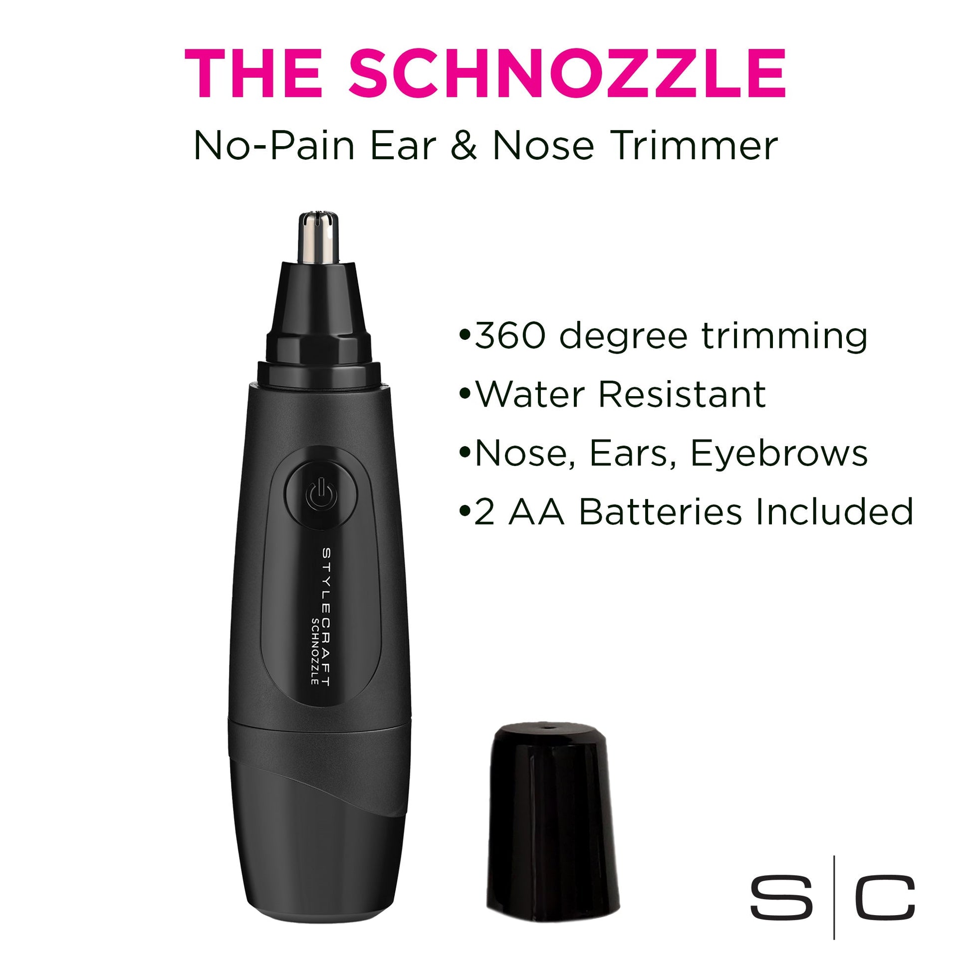 StyleCraft Schnozzle Nose & Ear Hair Trimmer – Professional