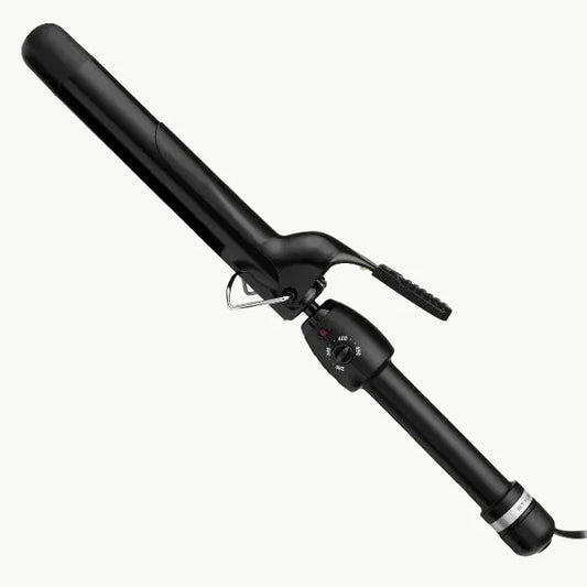 StyleCraft Stay-Temp Black Gold Extended Barrel Curling Iron – 1"