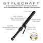StyleCraft Stay-Temp Black Gold Extended Barrel Curling Iron – 1"