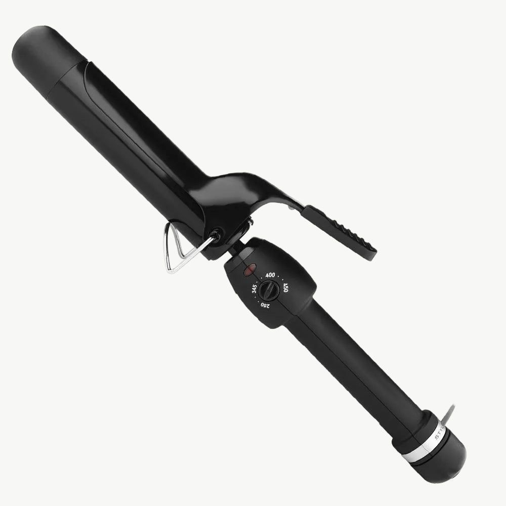 StyleCraft Stay-Temp Black Gold Professional Curling Iron – 1"