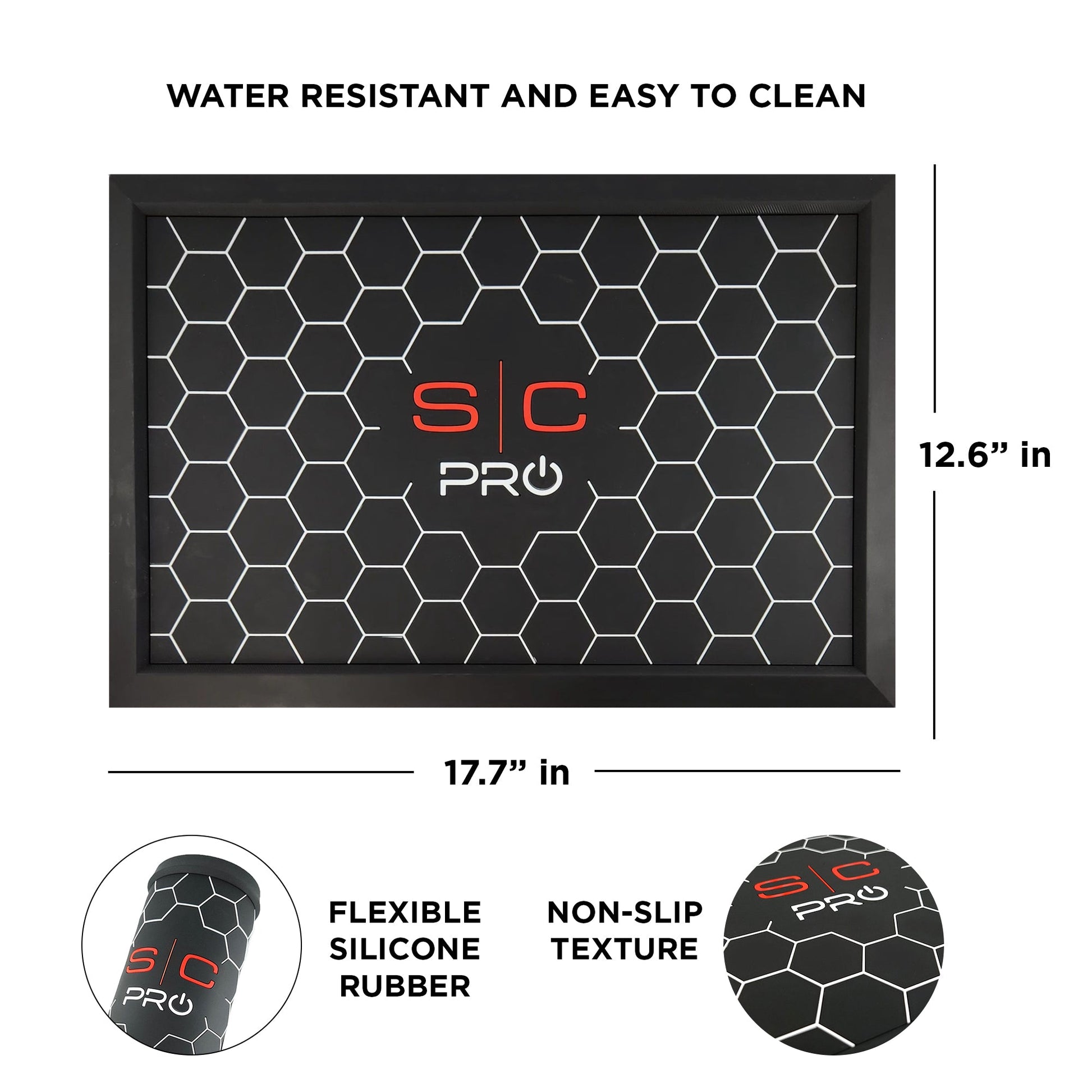 StyleCraft SIC Pro Non Slip Grip Heat Resistant Mat and Station Organizer – Professional
