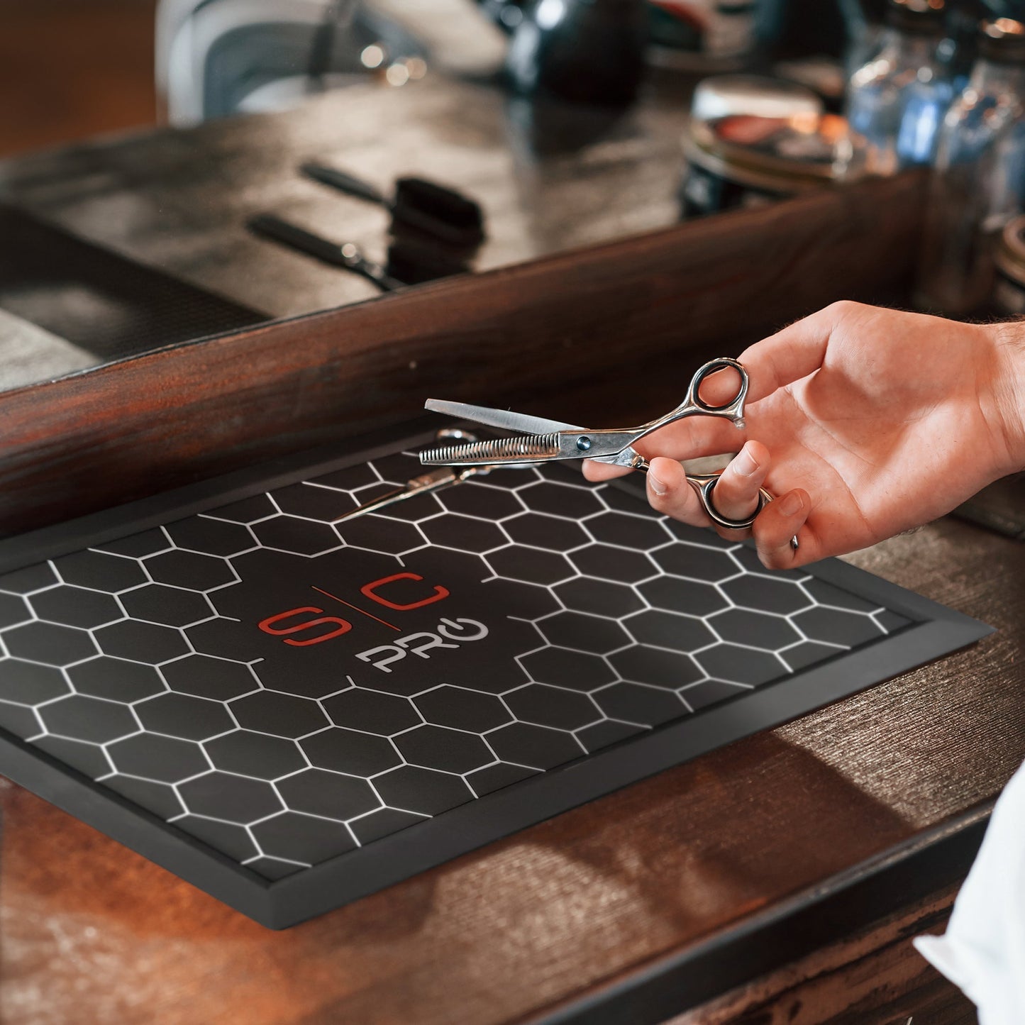 StyleCraft SIC Pro Non Slip Grip Heat Resistant Mat and Station Organizer – Professional