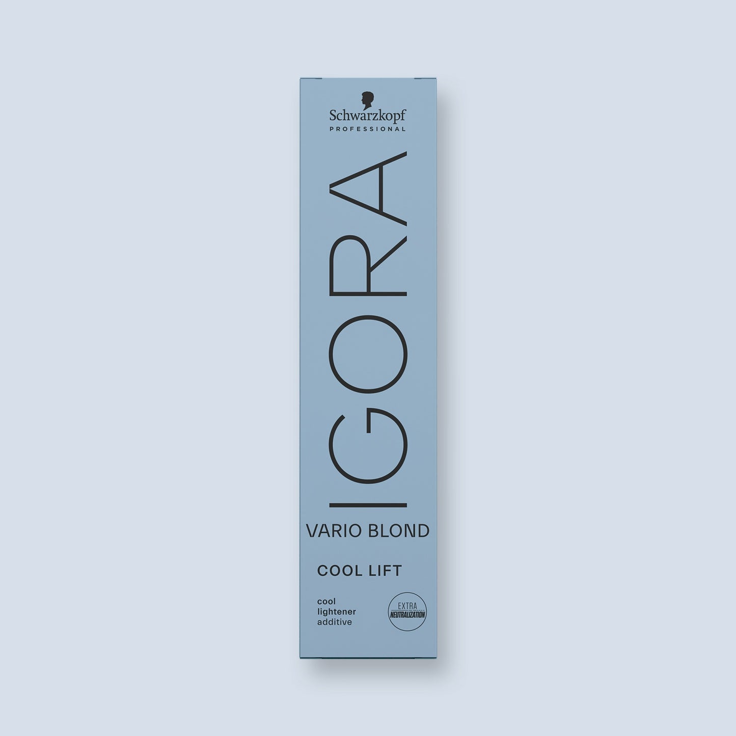 Schwarzkopf IGORA Vario Blond Cool Lift — carton alone, front panel
