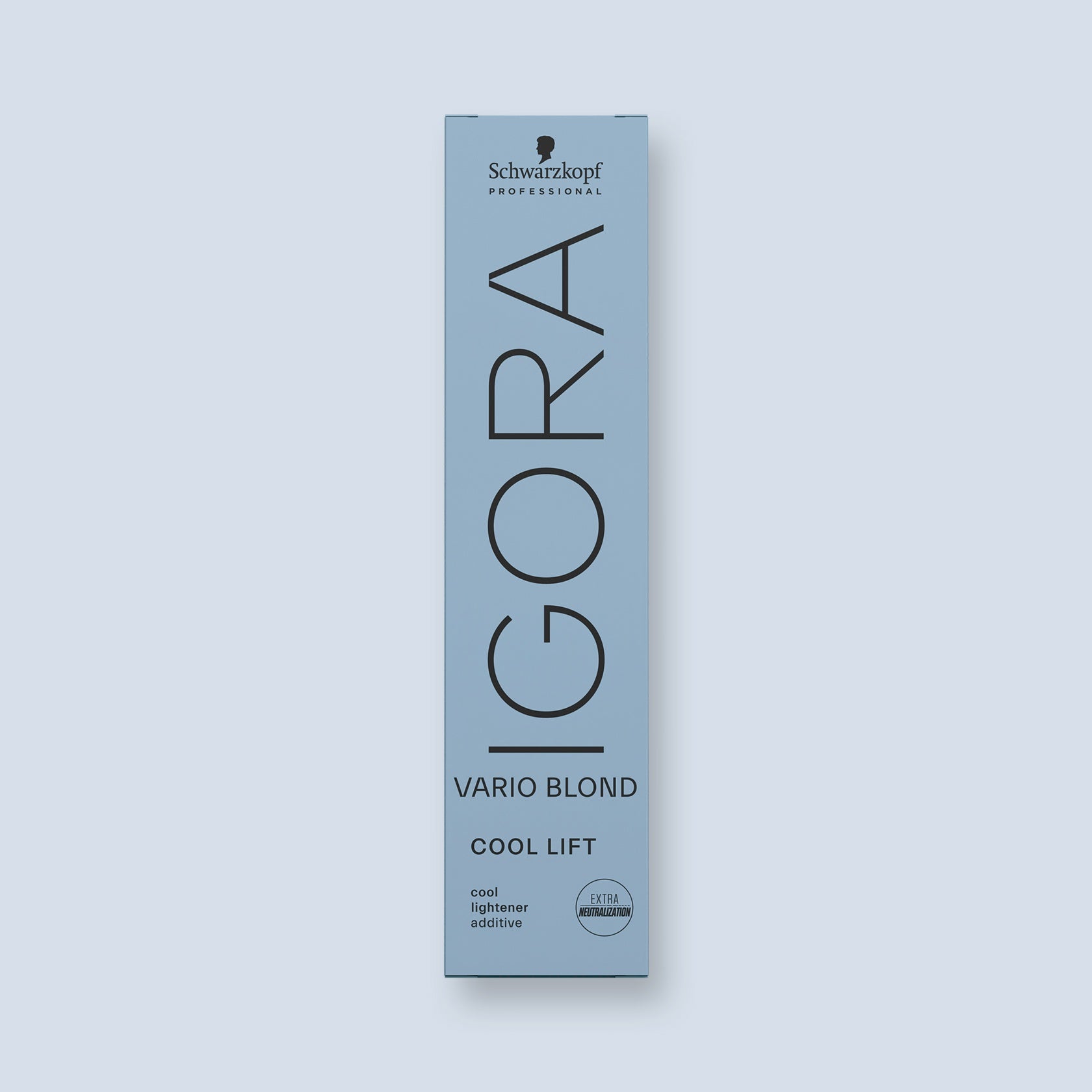 Schwarzkopf IGORA Vario Blond Cool Lift — carton alone, front panel
