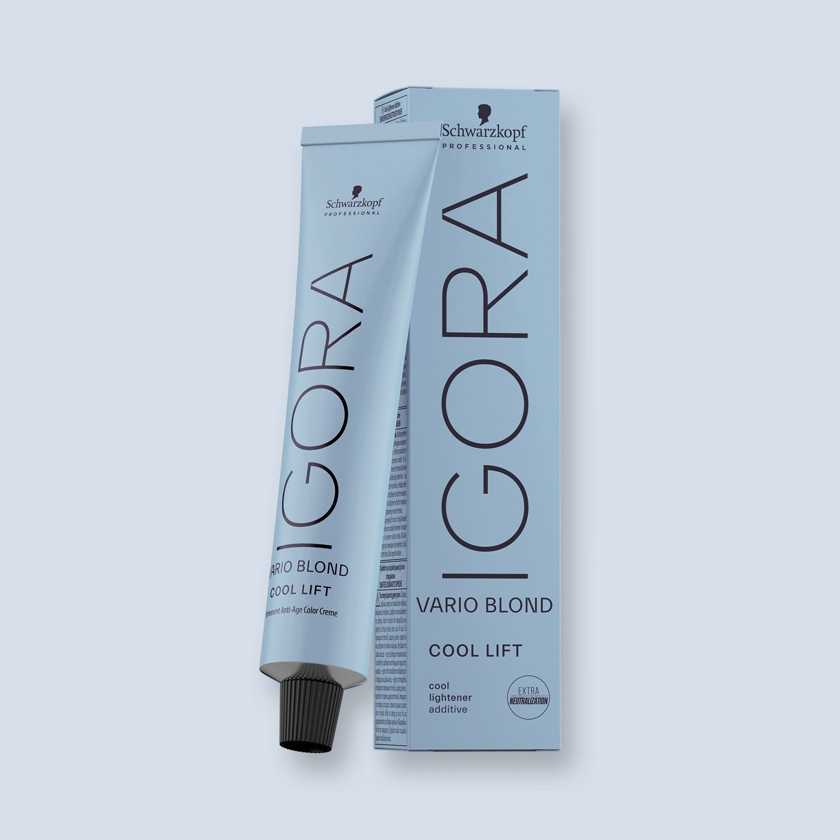 Schwarzkopf IGORA Vario Blond Cool Lift — tube and carton together