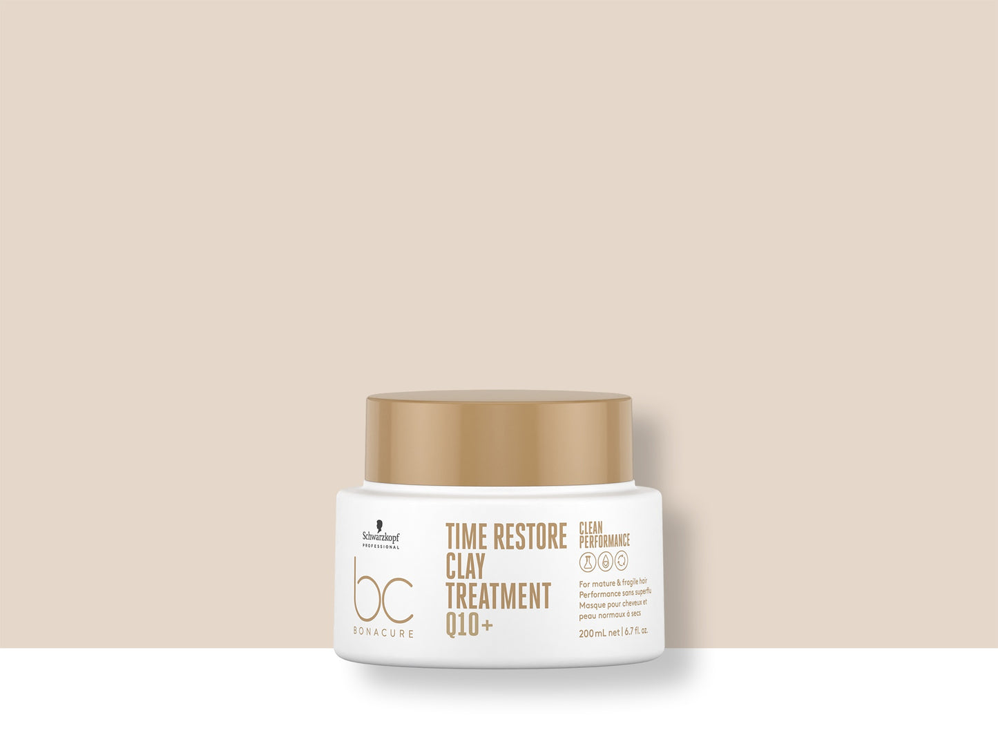 Bonacure Time Restore Clay Treatment — Clay Treatment 200 ml jar Q10+, 2021 Clean Performance livery, official brand tile