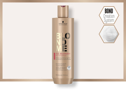 BLONDME All Blondes Rich Shampoo — 300 ml bottle, official brand packshot (current packaging, small size)