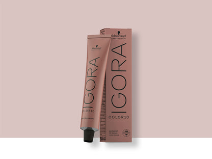 Schwarzkopf IGORA COLOR10 SpeedLift Permanent Color Crème — COLOR10 60 ml tube and carton, front label, plain background