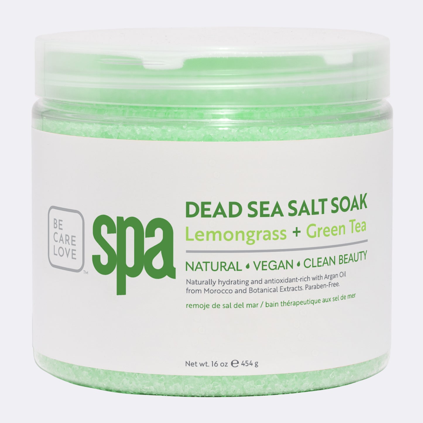 DEAD SEA SALT SOAK (16 oz.) LEMONGRASS + GREEN TEA