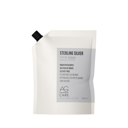 AG Care Sterling Silver Shampoo & Conditioner Duo – Toning for Blonde & Silver Hair