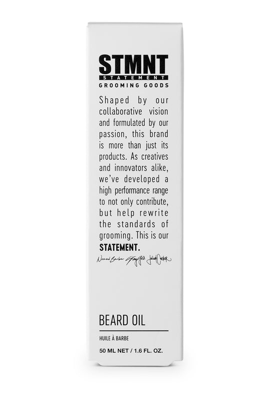 STMNT Beard Oil 50ml — 50 ml carton, front