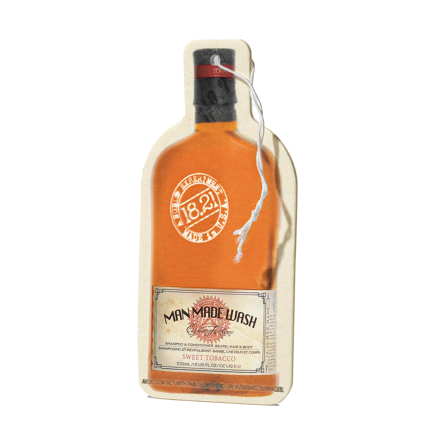18.21 Man Made Hanging Air Freshener — Sweet Tobacco scent, official packshot