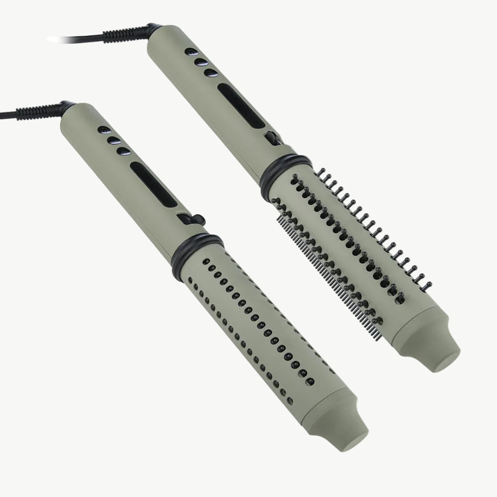 StyleCraft Sage 2-in-1 Retractable Hot Brush Curling Wand – Professional