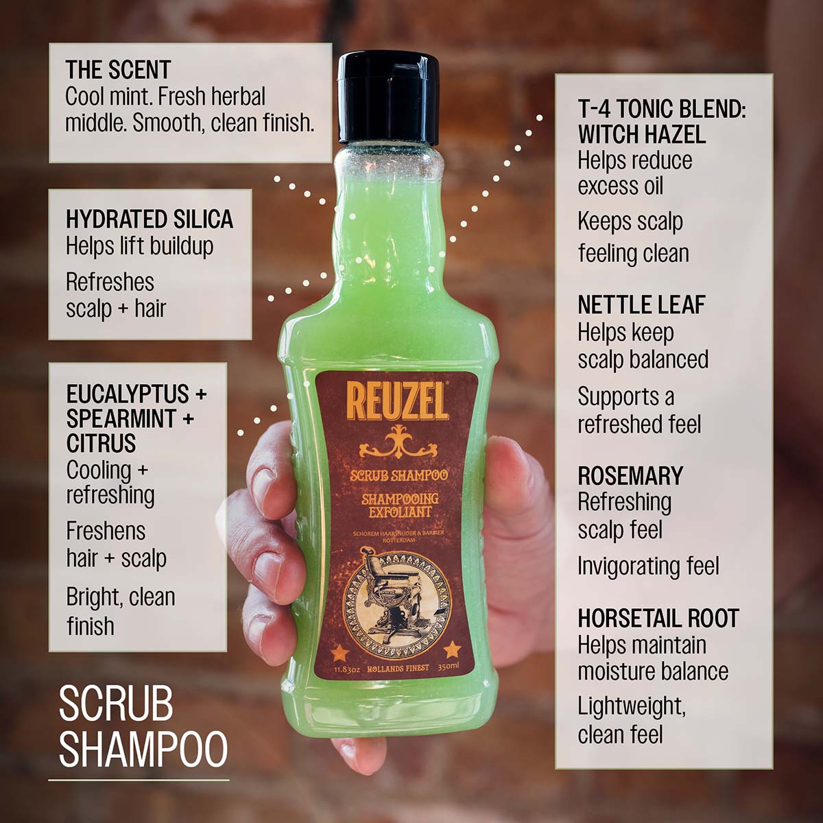 Reuzel Scrub Shampoo - Deep Cleansing & Scalp Exfoliant