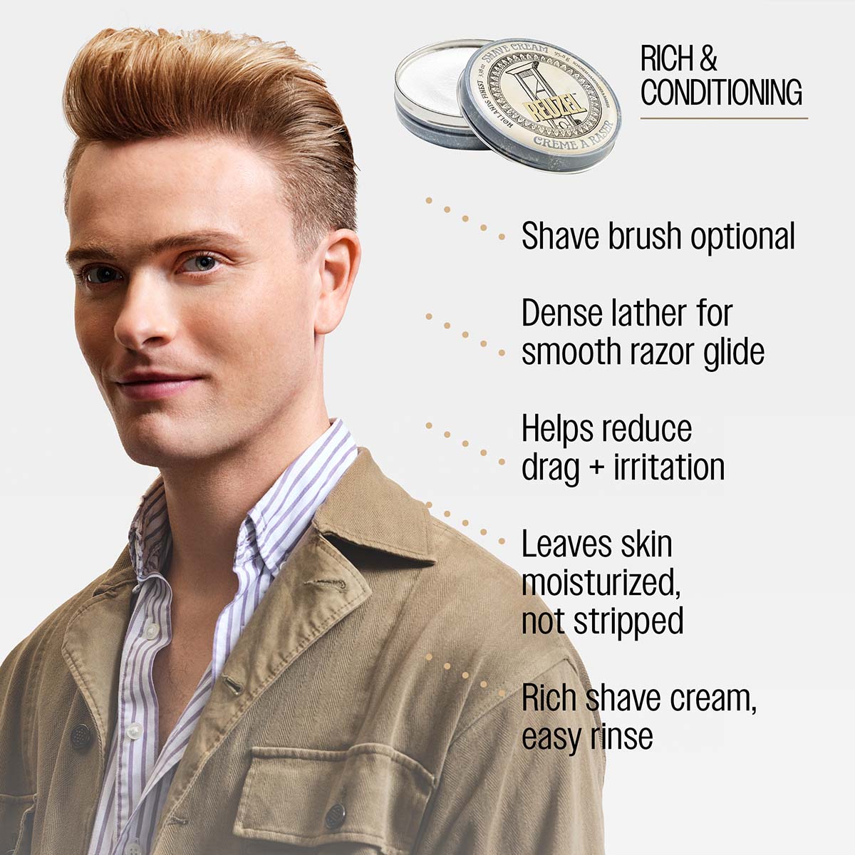 Reuzel Shave Cream - Ultra-Rich, Super Slick Conditioning for a Close Shave