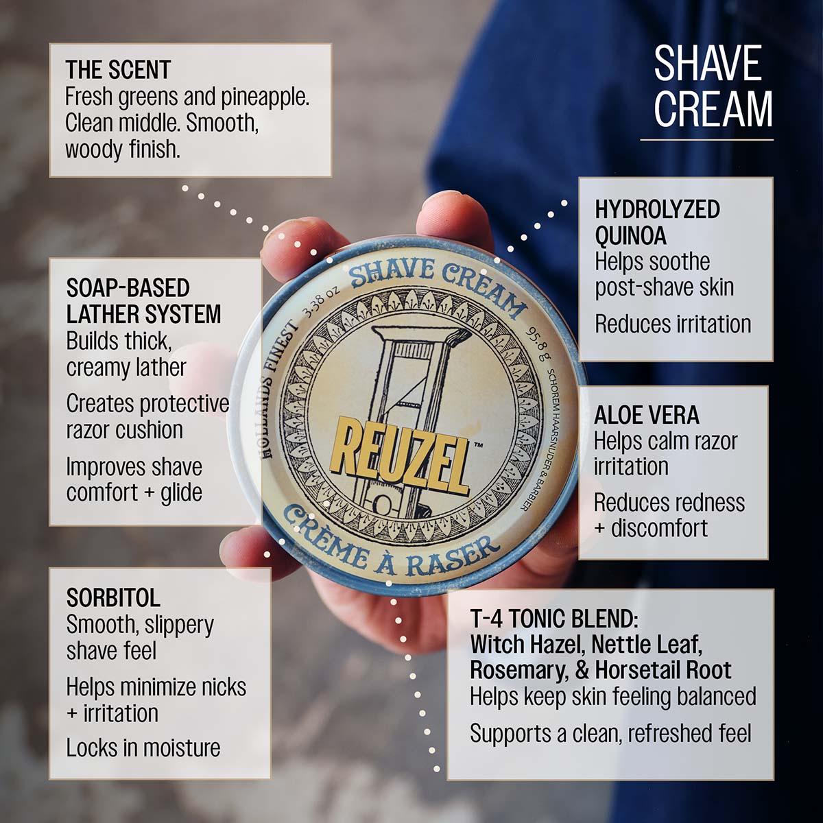 Reuzel Shave Cream - Ultra-Rich, Super Slick Conditioning for a Close Shave