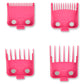 StyleCraft Tight Guards - Barber Hairstylist Dub Neodymium Plastic, 4 Assorted Sizes – Pink