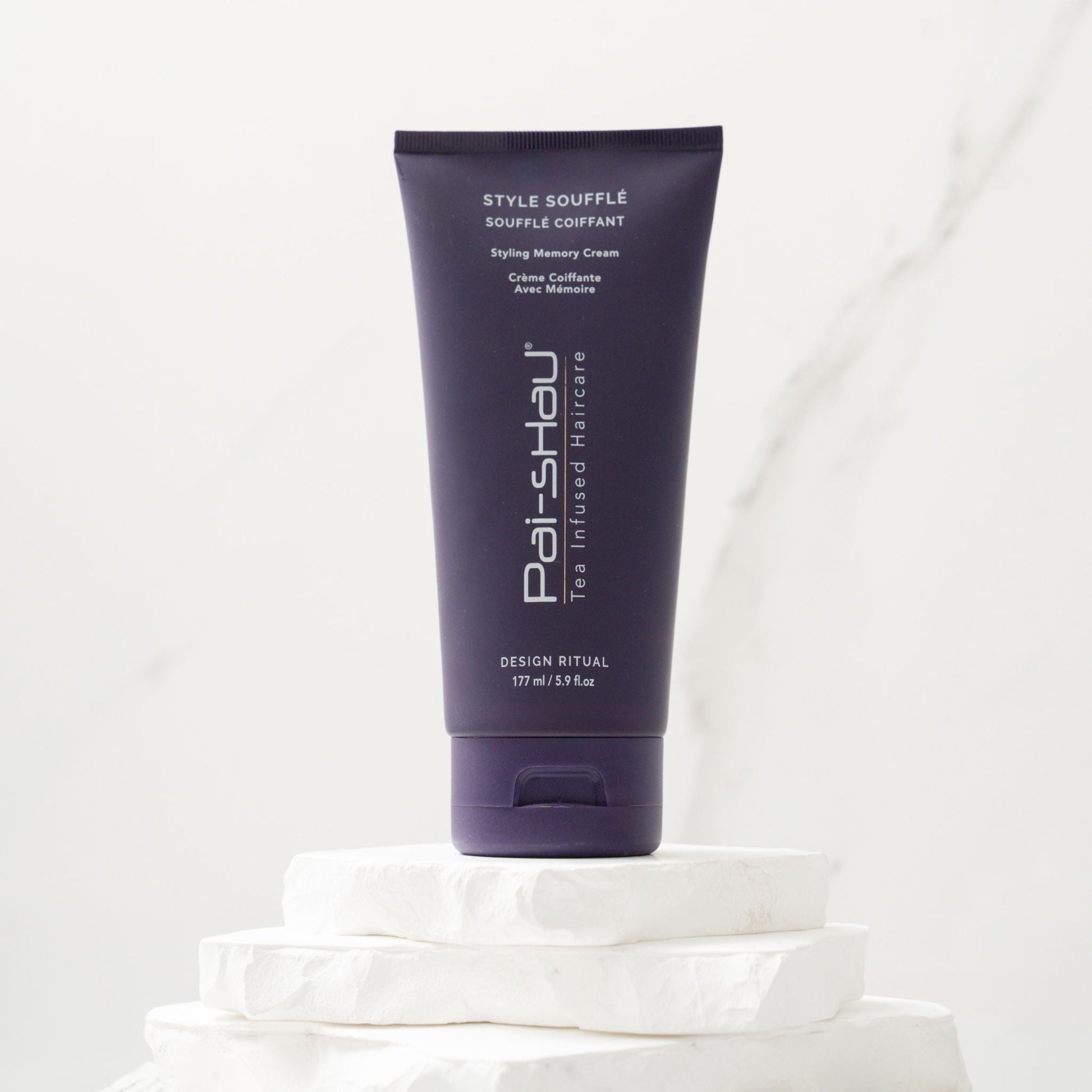 Pai-Shau Styling Cream — Style Souffle 177 ml tube on a white plinth