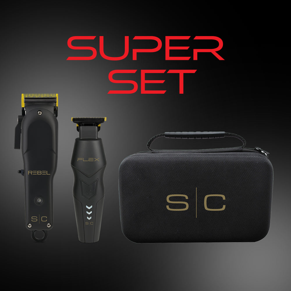 StyleCraft Super Set - Rebel Hair Clipper & Flex Cordless Hair Trimmer – Professional