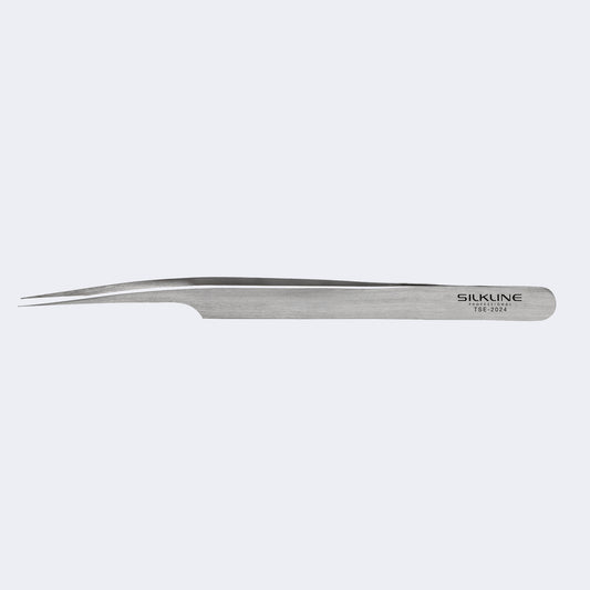 Silkline Professional Eyelash Extension Precision Angled Tweezer – TSE2024NC / Silkline pince à épiler – TSE2024NC