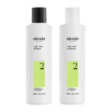 Nioxin System 2 Shampoo & Conditioner Duo – Cleanse and Condition for Progressed Thinning