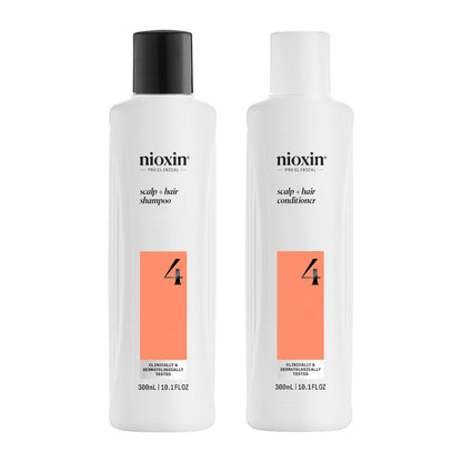 Nioxin System 4 Shampoo & Conditioner Duo – Cleanse and Condition for Colour-Treated Hair
