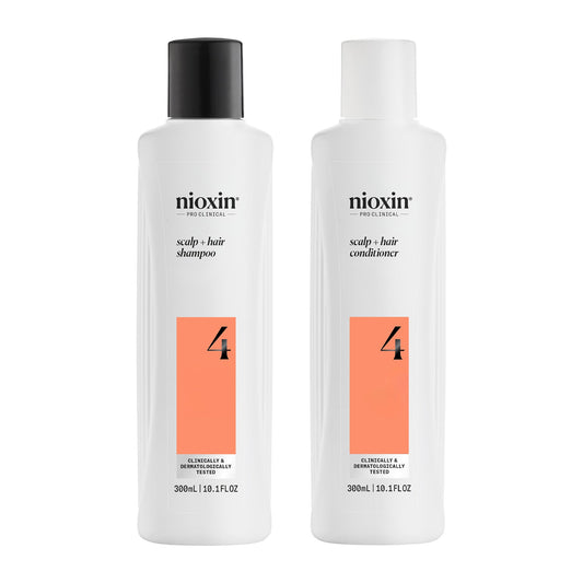 Nioxin System 4 Shampoo & Conditioner Duo – Cleanse and Condition for Colour-Treated Hair