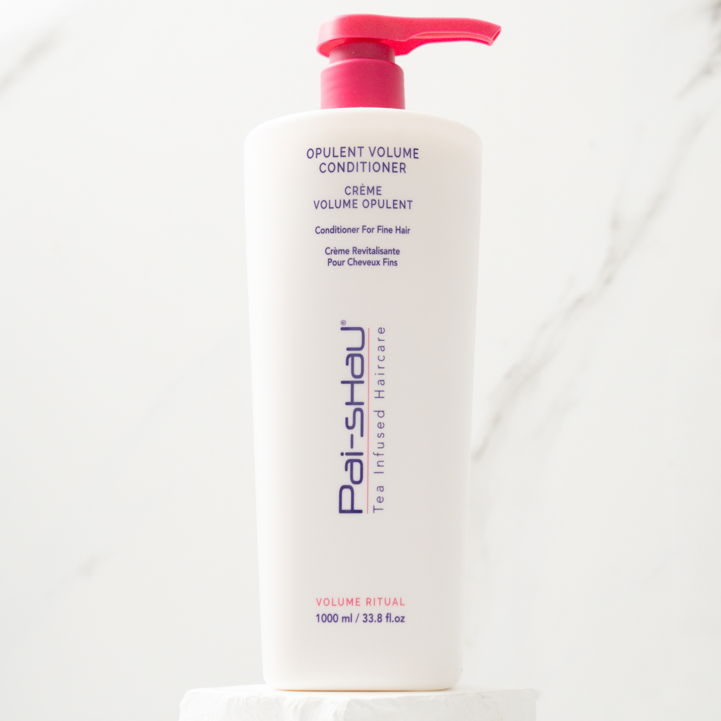 Pai-Shau - Opulent Volume Conditioner — new-livery white 1 L pump bottle on marble