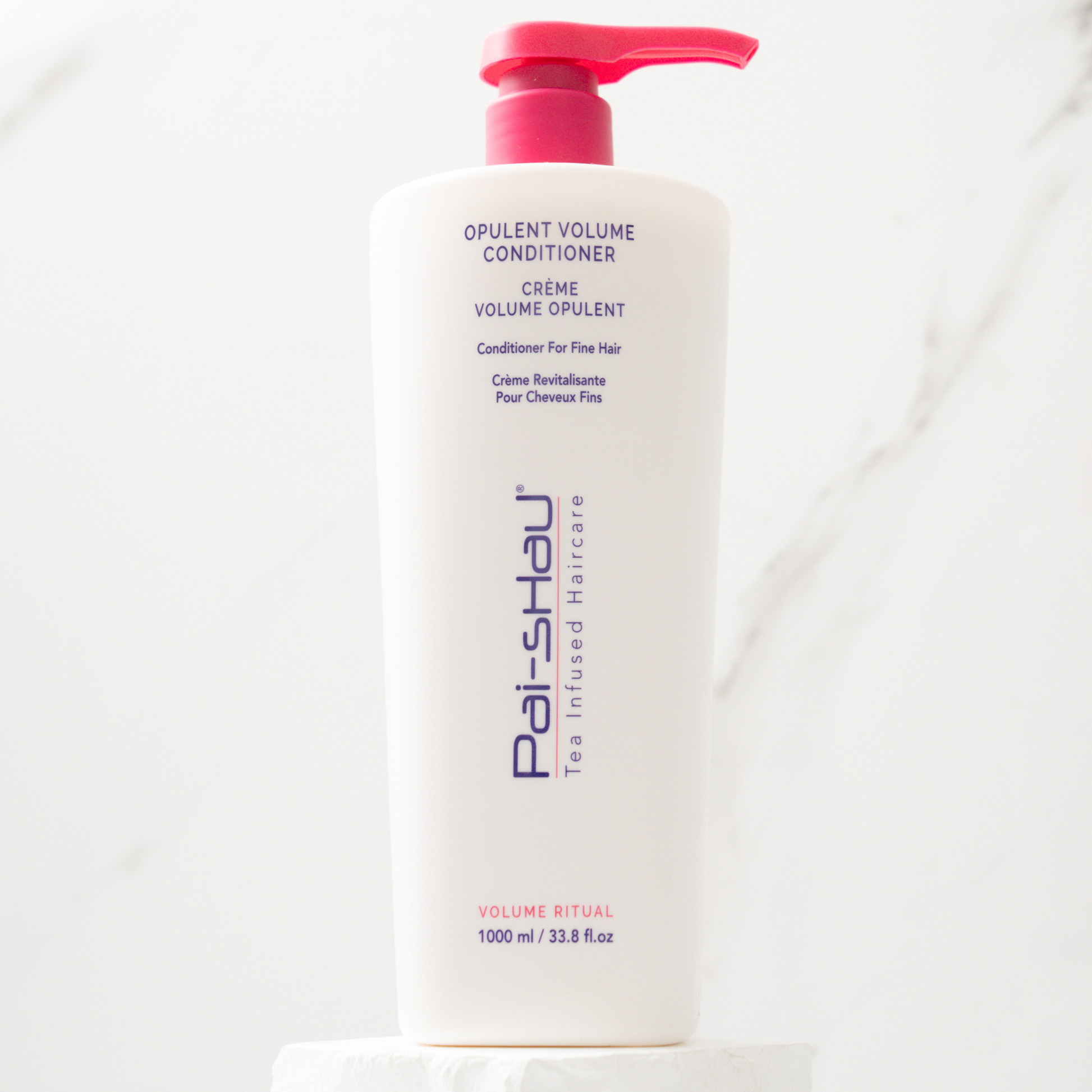 Pai-Shau - Opulent Volume Conditioner — new-livery white 1 L pump bottle on marble