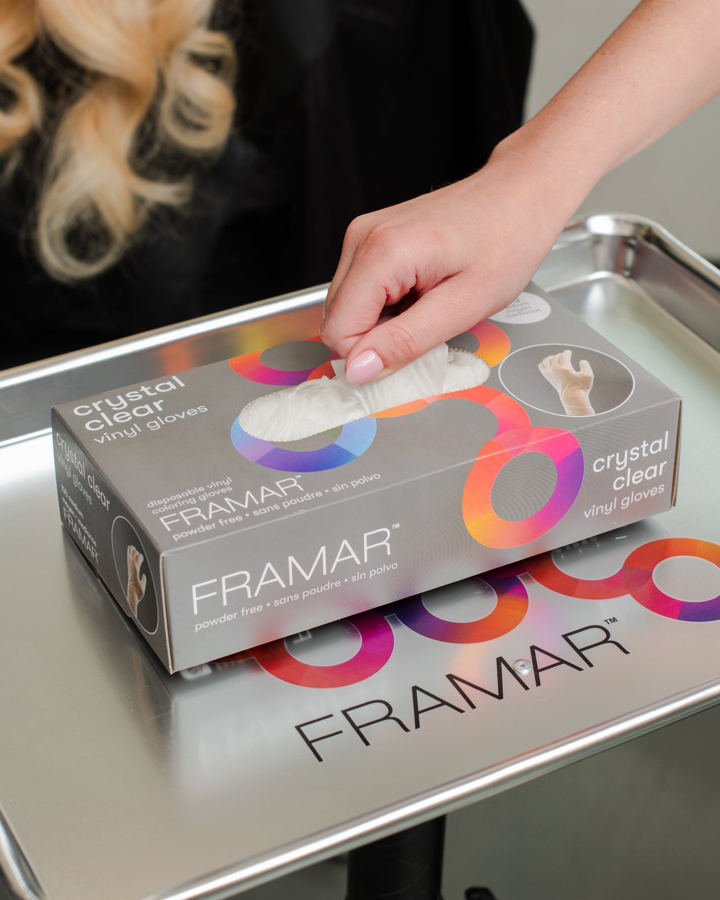 Framar Crystal Clear Vinyl Gloves – 100 Count