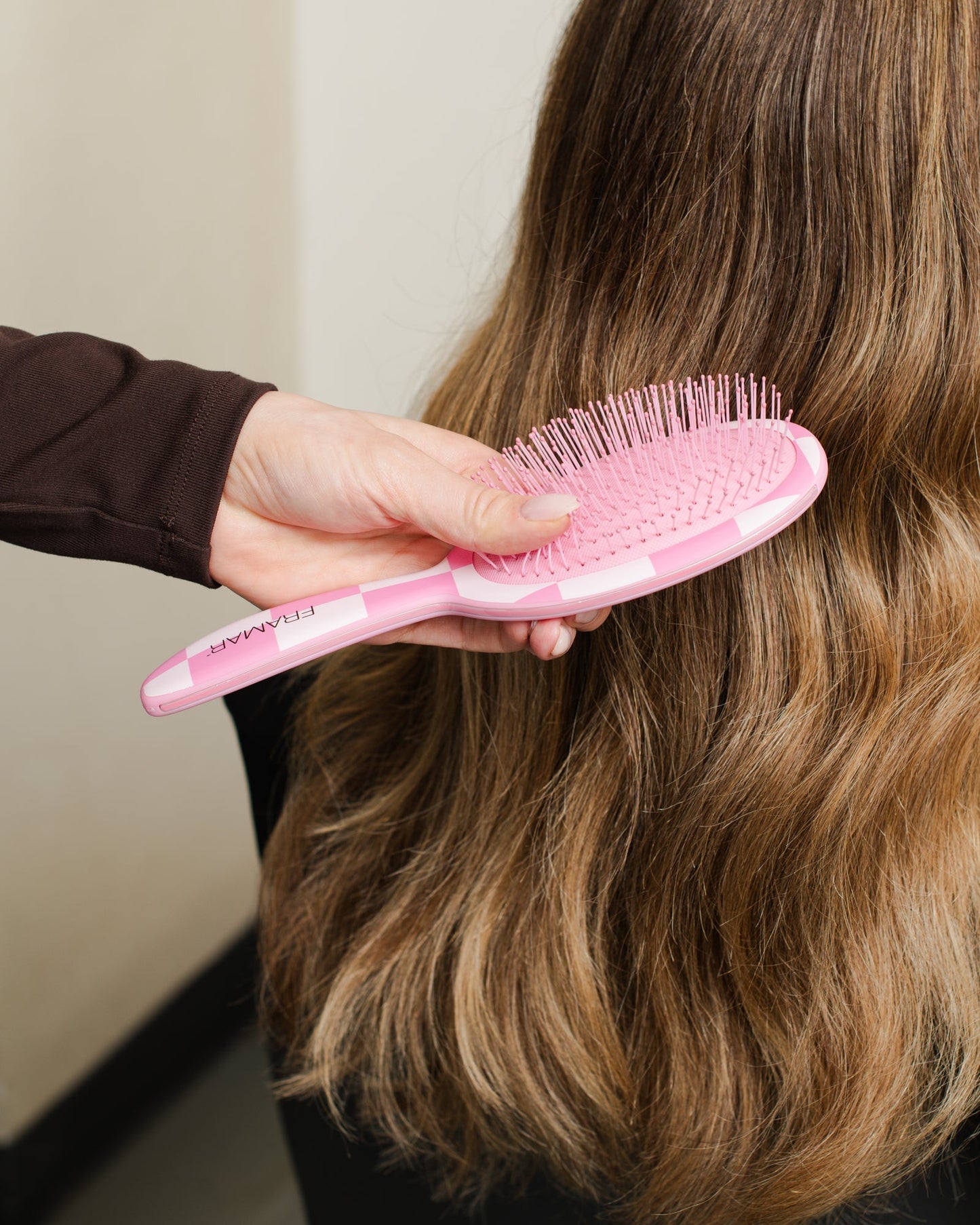 Framar Checked Out Pink - Detangle Brush