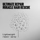 Wella Professionals Ultimate Repair — Zoomed in image of droplets from a spray. Text reads Ultimate Repair Miracle Hair Rescue, Lightweight repair spray.