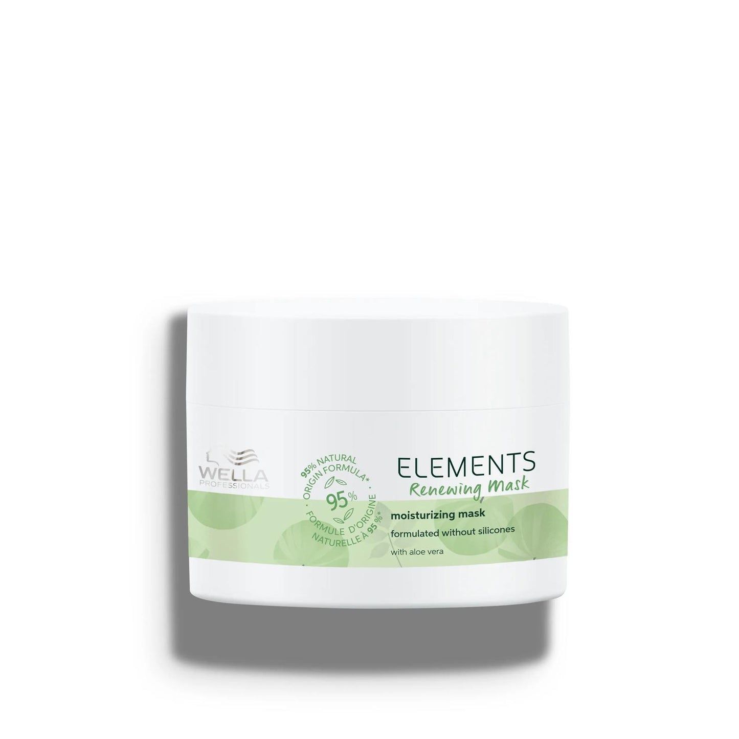 Wella Professionals Elements Renewing Mask - white tub with green ELEMENTS wordmark