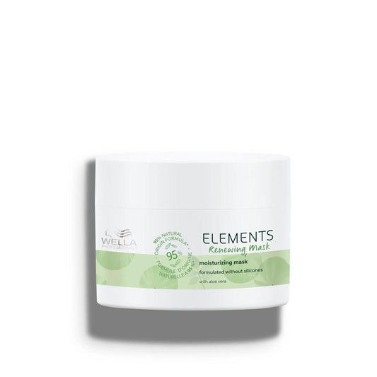 Wella Professionals Elements Renewing Mask - white tub with green ELEMENTS wordmark