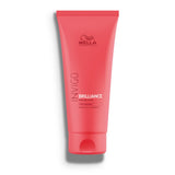 Wella Professionals Invigo Brilliance — Packshot of Wella Professionals Invigo Brilliance Vibrant Color Conditioner for fine/normal hair - a red bottle with white font and a darker red Wella logo.