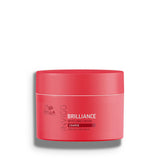 Wella Professionals Invigo Brilliance — Packshot of Wella Professionals Invigo Brilliance Vibrant Color Mask for coarse hair - a red tub with white font and a darker red Wella logo.