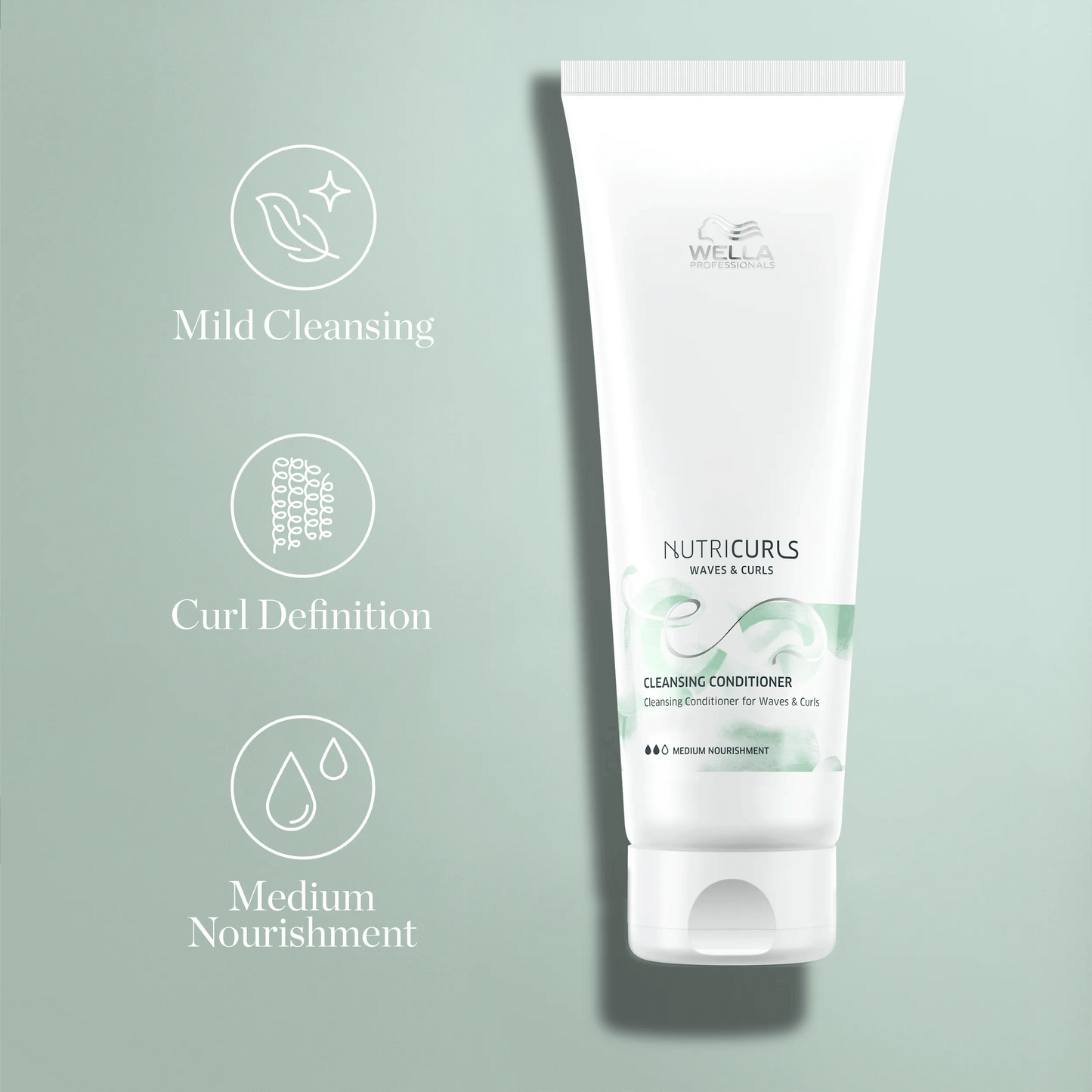 Wella Professionals NutriCurls — Wella NutriCurls Cleansing Conditioner tube.