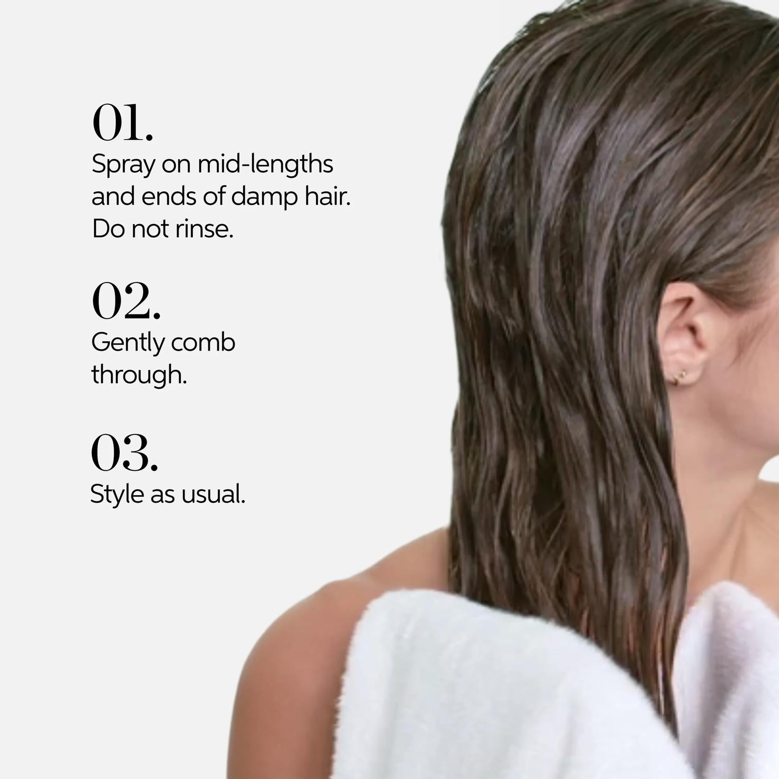How to use Wella NutriCurls Milky Waves Nourishing Spray: spray on mid-lengths and ends of damp hair, comb through, style as usual