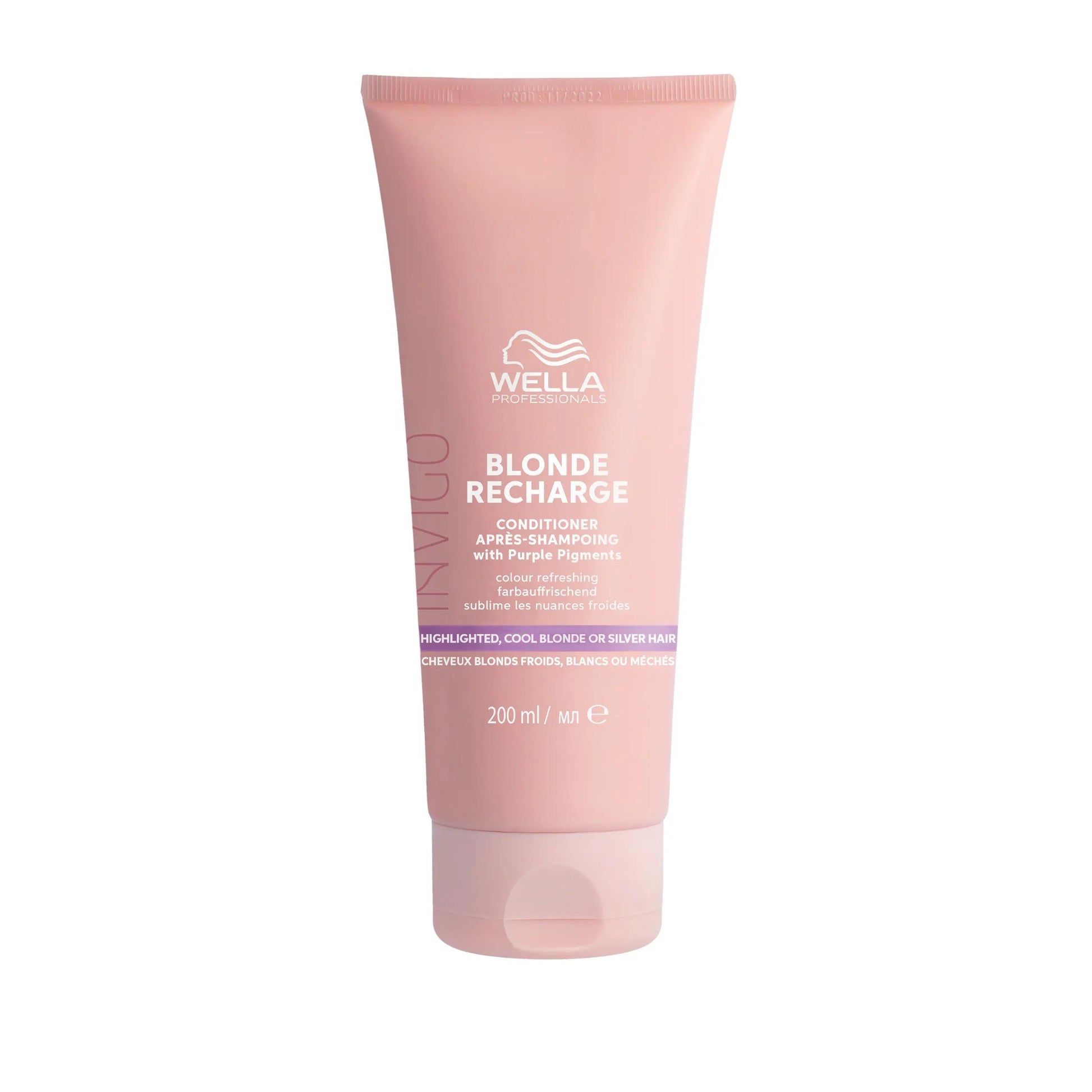Wella Professionals INVIGO Blonde Recharge Colour Refreshing Conditioner for Cool Blonde — 200 ml bottle, front