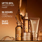 Wella Professionals Ultimate Smooth — Packshot showing all Wella Professionals Ultimate Smooth Products. Includes conditioner, hair mask, shampoo and serum. Text says up to 85% smoother hair, 96 hours frizz control, silky shine.