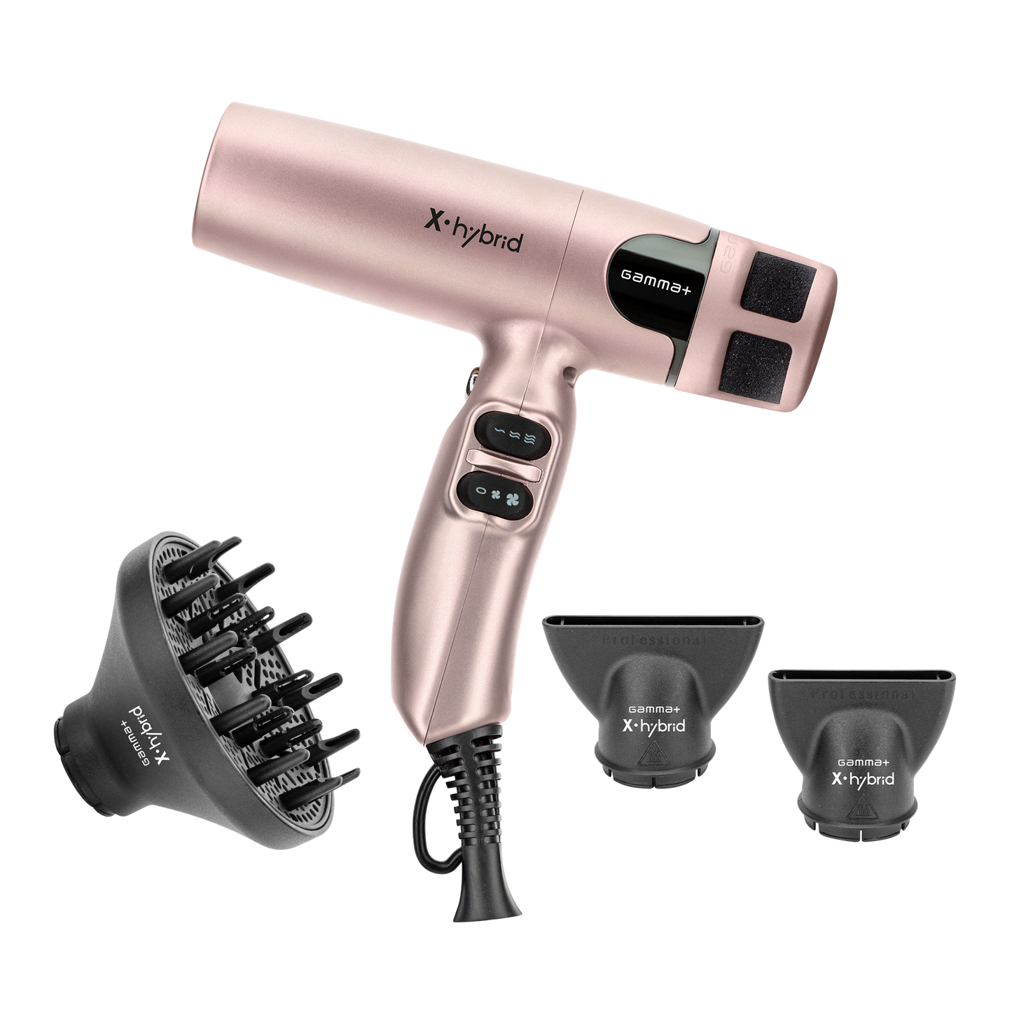 Gamma+ X-Hybrid Professional Hair Dryer – Rose Gold