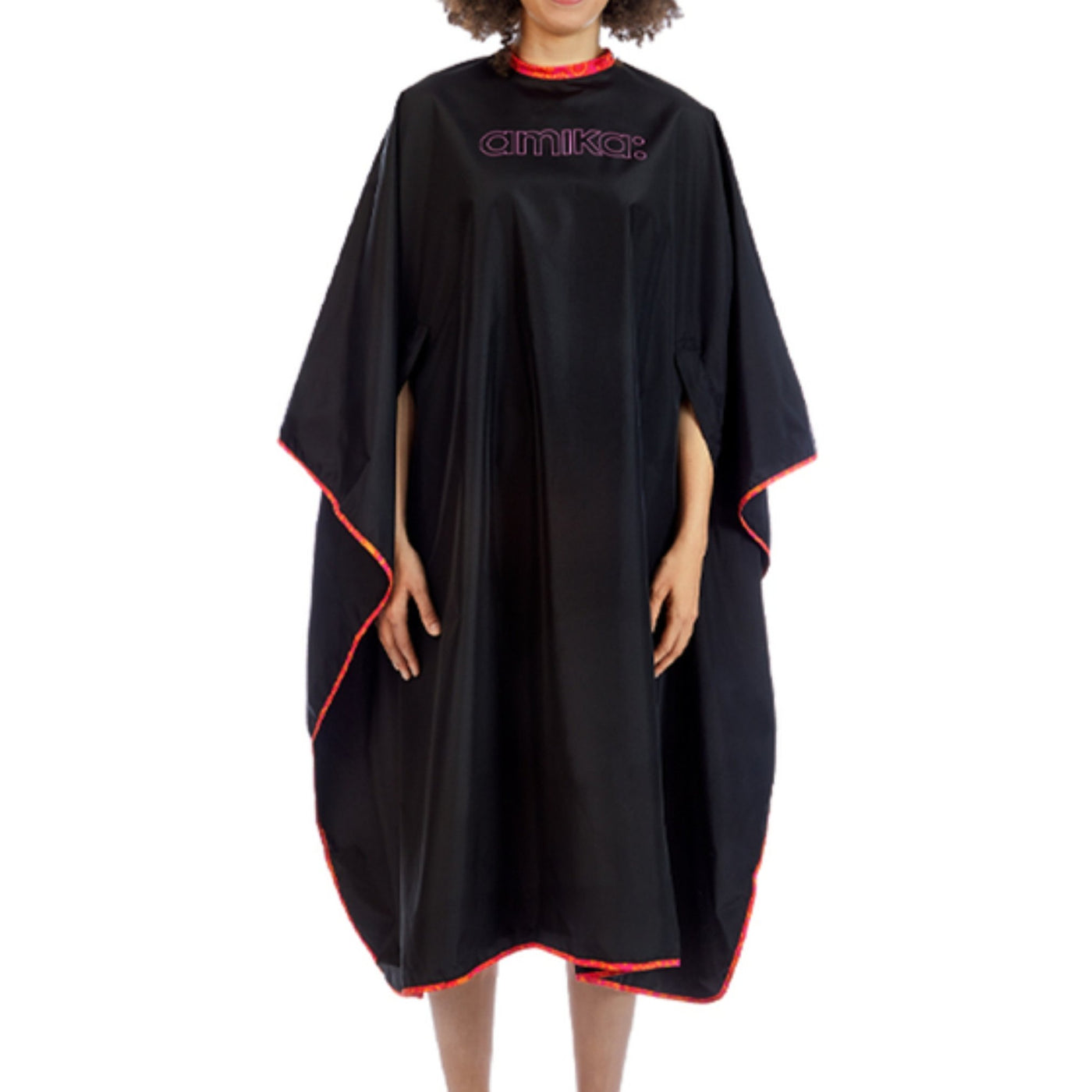 Amika Salon Cape – Lightweight, Water-Resistant, Adjustable Snap Closure (65" x 57")