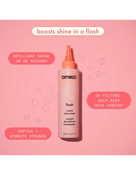 Amika Flash Instant Shine Mask – 60-Second Hair Gloss Treatment 200ml
