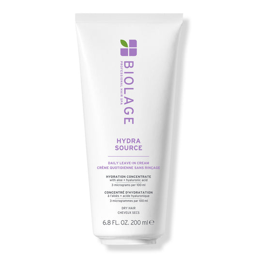 Biolage HydraSource Daily Leave-In Cream 200 ml — white tube with purple label, front, plain background