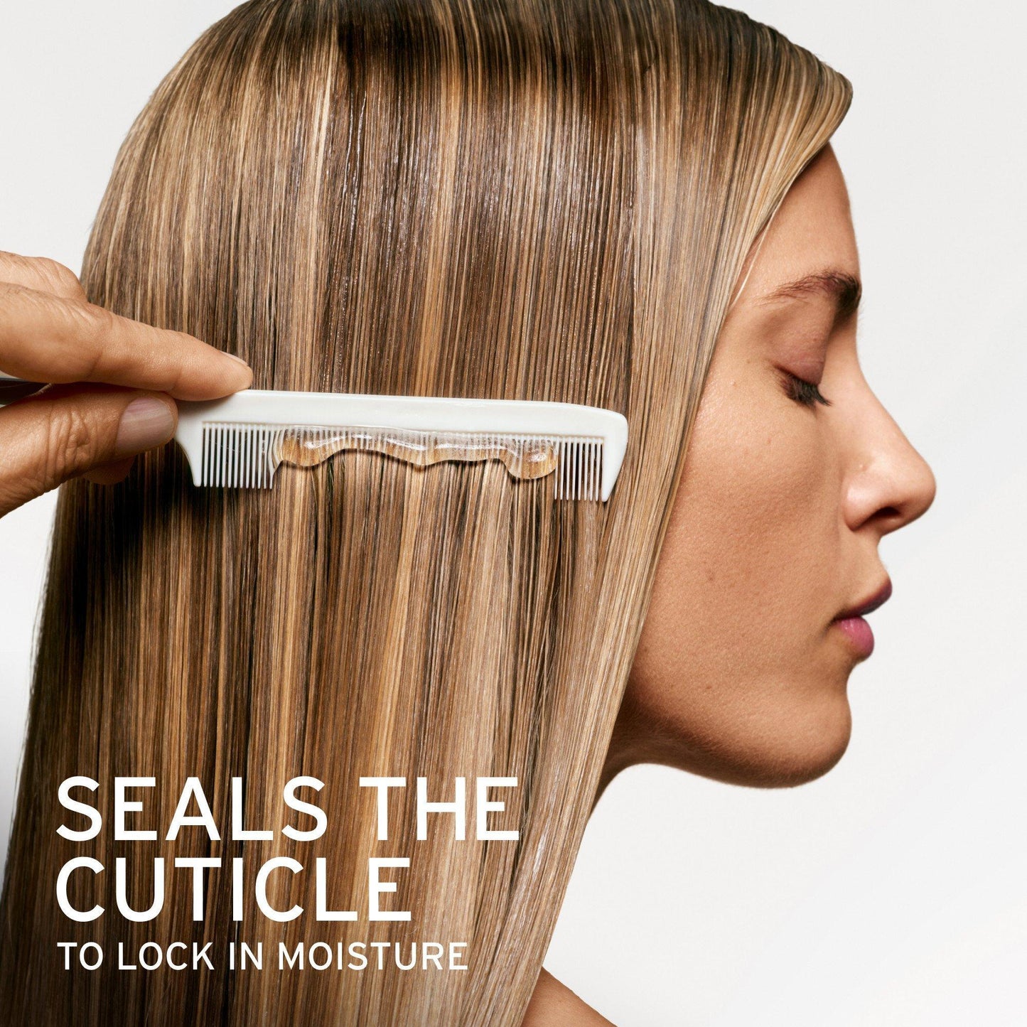 Biolage HydraSource Shampoo — combing through hydrated lengths, seals the cuticle