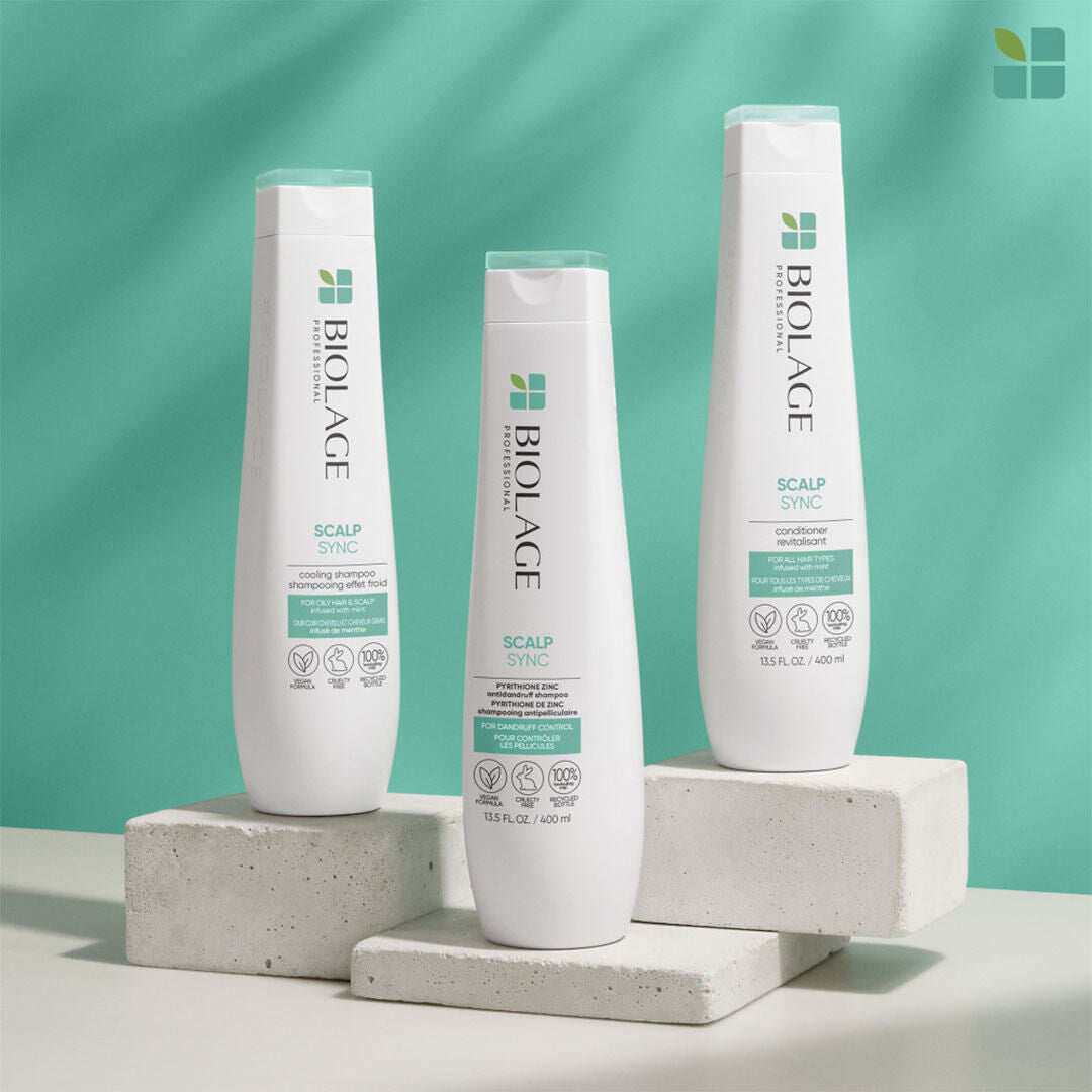 Biolage ScalpSync Cool Mint Shampoo — the ScalpSync range lineup, new livery