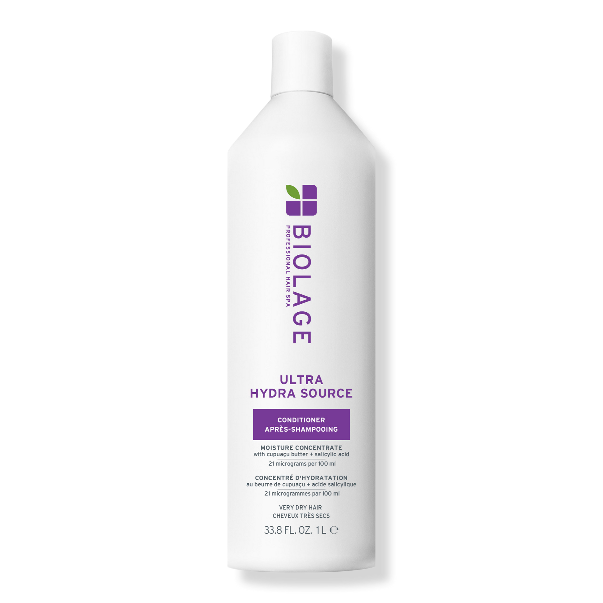 Biolage Ultra HydraSource Conditioning Balm 1 L — white litre bottle, front label