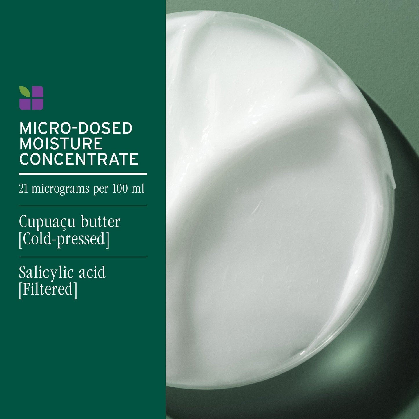 Biolage Ultra HydraSource Conditioning Balm — micro-dosed moisture concentrate texture panel