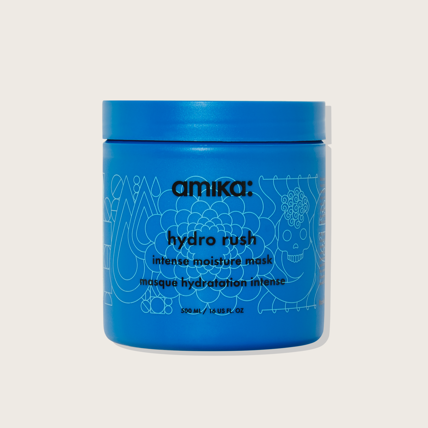 Amika Hydro Rush – Intense Moisture Hair Mask with Hyaluronic Acid 500ml