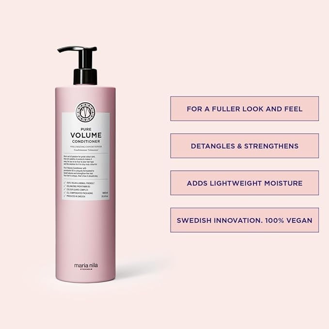 Maria Nila Pure Volume Conditioner – Detangle & Volumize Fine Hair | Maria Nila | ProHair.ca